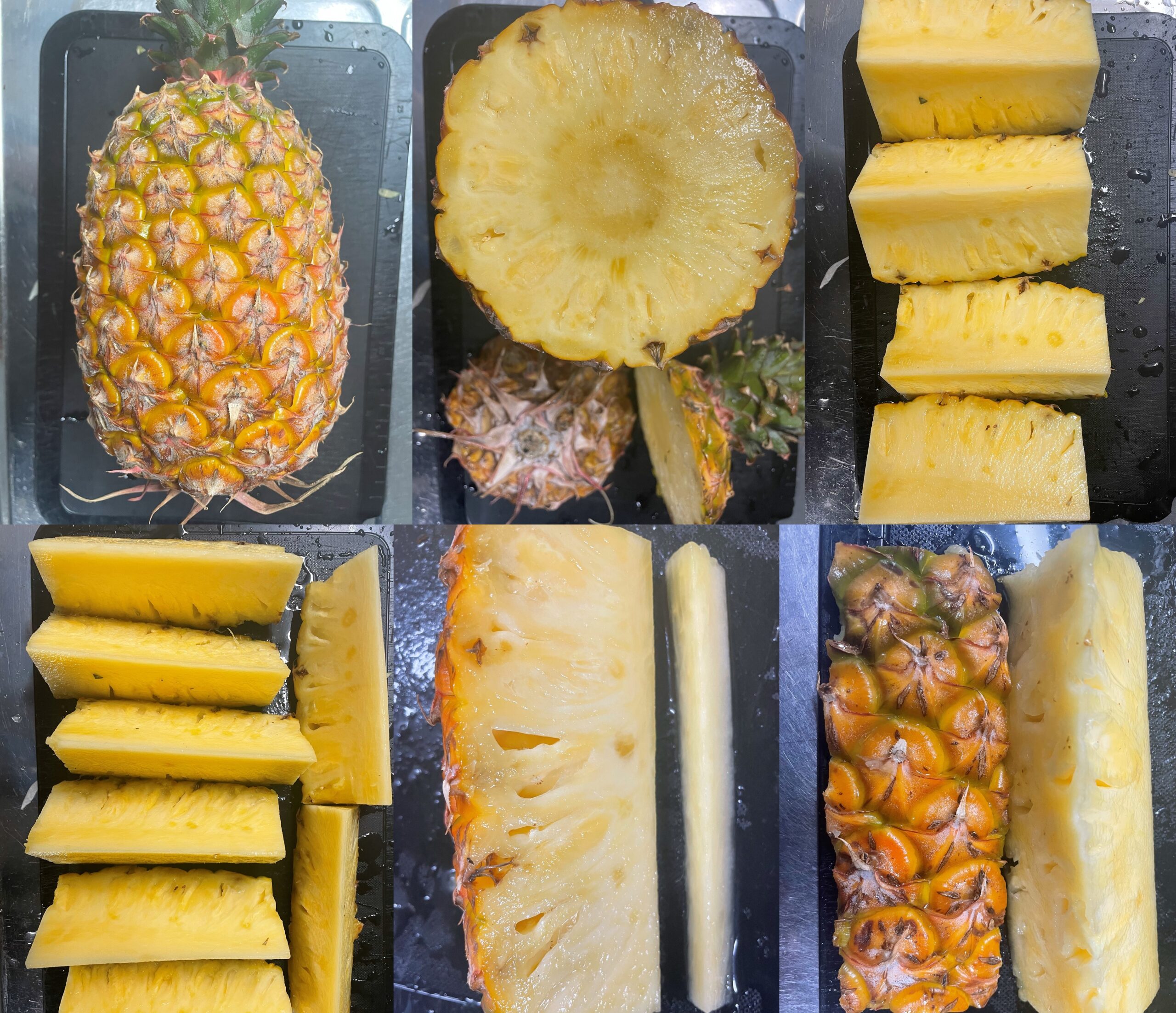 パイナップルの副菜【コントルノ・アッラナナス】の調理工程１